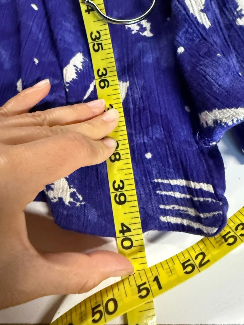 80s Rabbit Rabbit Rabbit Designs Purple Button-Front Short Sleeve Dress - Picture 9 of 9